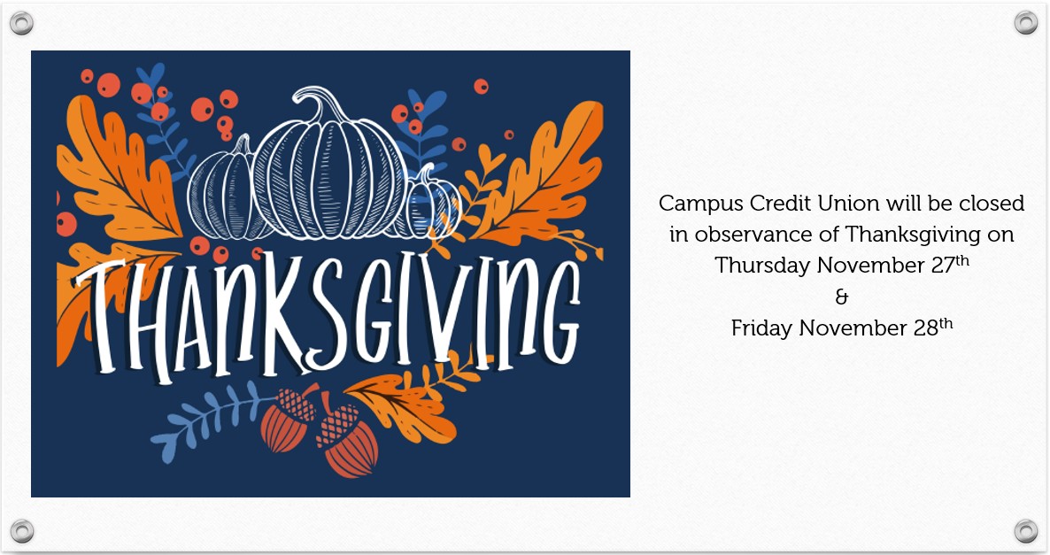CCU Closed November 27th and 28th